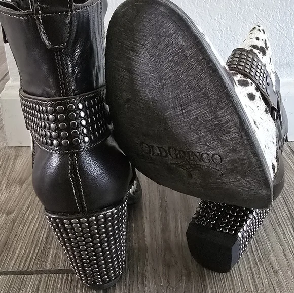 Old Gringo Black and White Ankle Boots - Picture 3 of 4